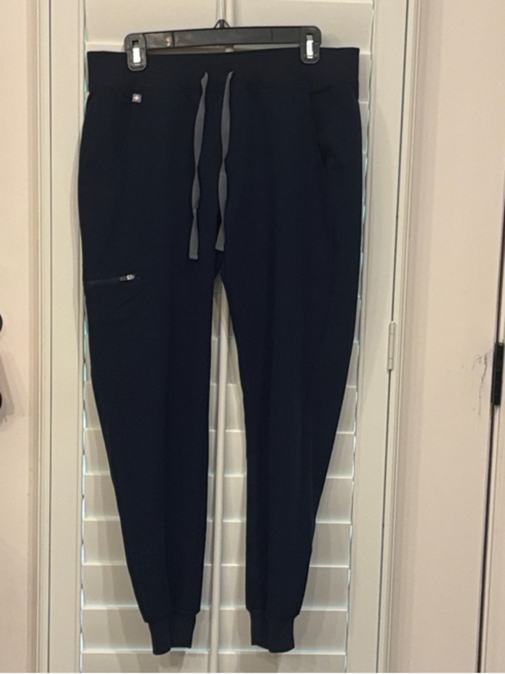 Figs Navy Blue Joggers Women's with Gray Drawstrings- Scrubs